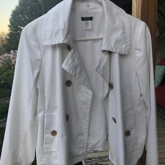 NEW JCrew Washed Ruffle Collar Trench Coat Jacket 4